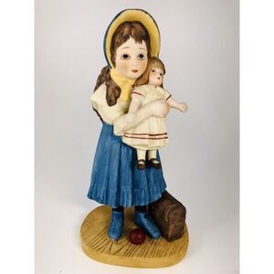 Jan Hagara Figurine "LISA AND THE JUMEAU DOLL". Hand-numbered Limited Edition